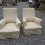 Paire de fauteuils crapaud