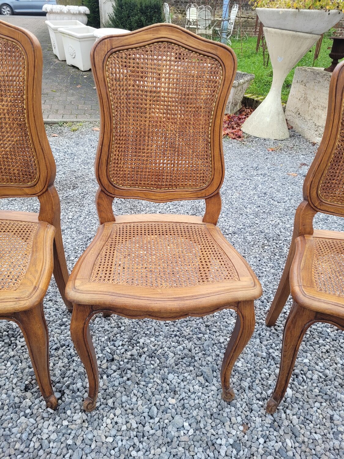 4 Louis XV style chairs cannée