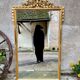 Louis XVI style mirror in gilded wood 176x109cm