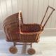 Vintage wicker doll landau