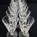 Set of 12 glasses of white wine in Crystal of Saint Louis model Guernsey