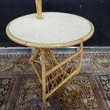 Lamppost wears rattan magazines