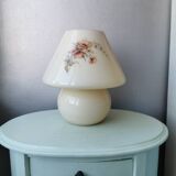 Lampe de table de champignon de verre de verre super belle 70s