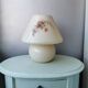Lampe de table de champignon de verre de verre super belle 70s