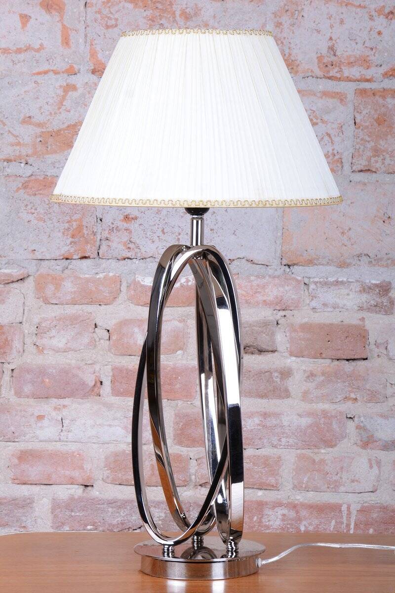 Art Deco Table Lamp in Chromed Metal by Mauro Ferretti, Italy, 1920s