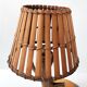 Vintage lamp wood & rattan 1950