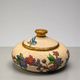 Covered box in floral enamel Longwy Prunelle FAI 10 Les Récollets Art from 2005