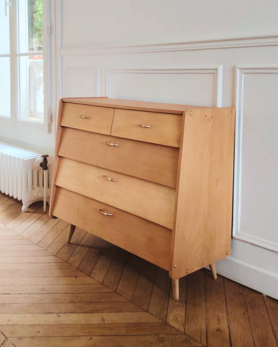 Renovated vintage shoe cabinet, 1960s