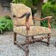 Pair of louis xiv period walnut armchairs, 17th century