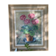 Large oil on coated panel "geraniums"