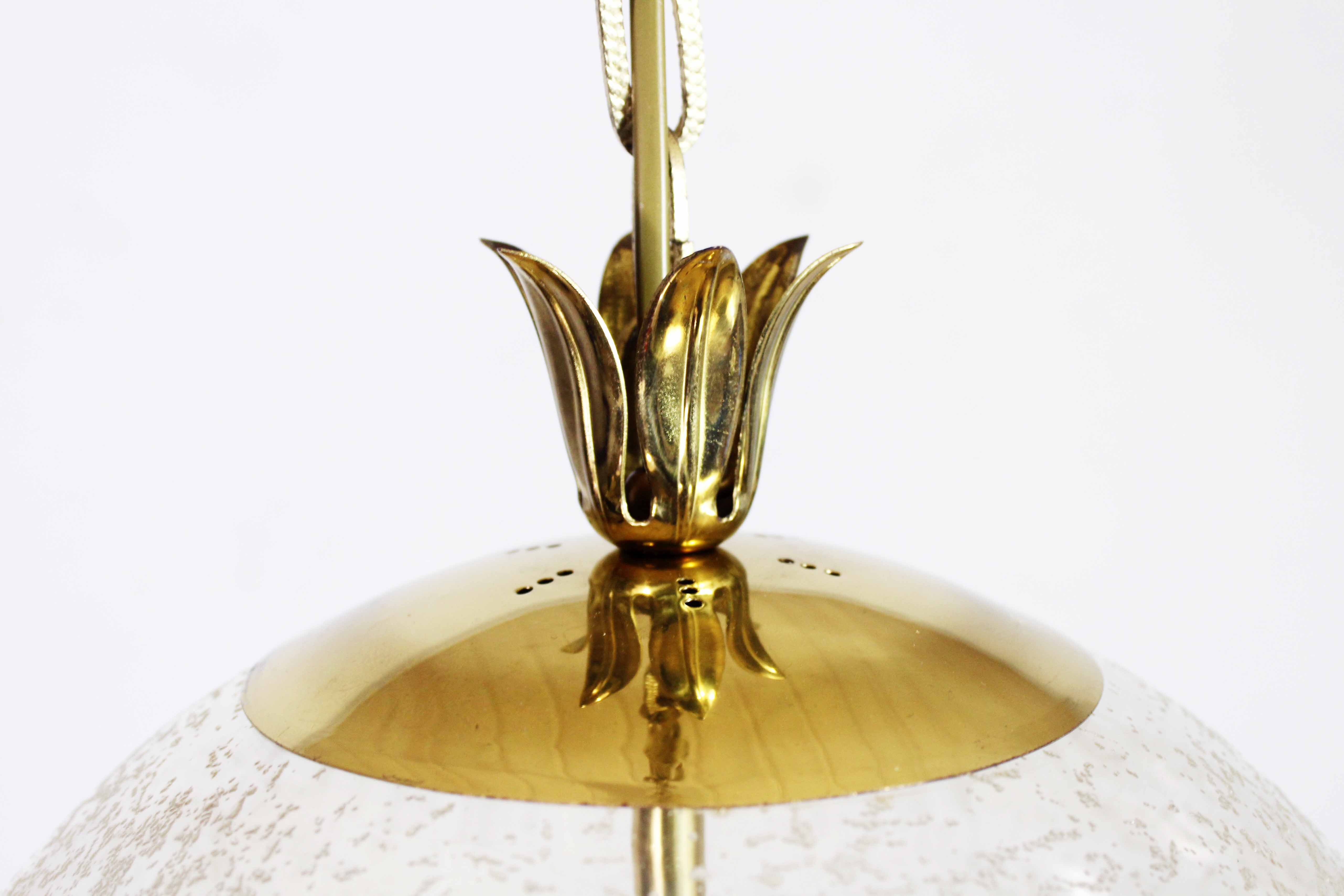 Limburg pendant lamp in glass and brass