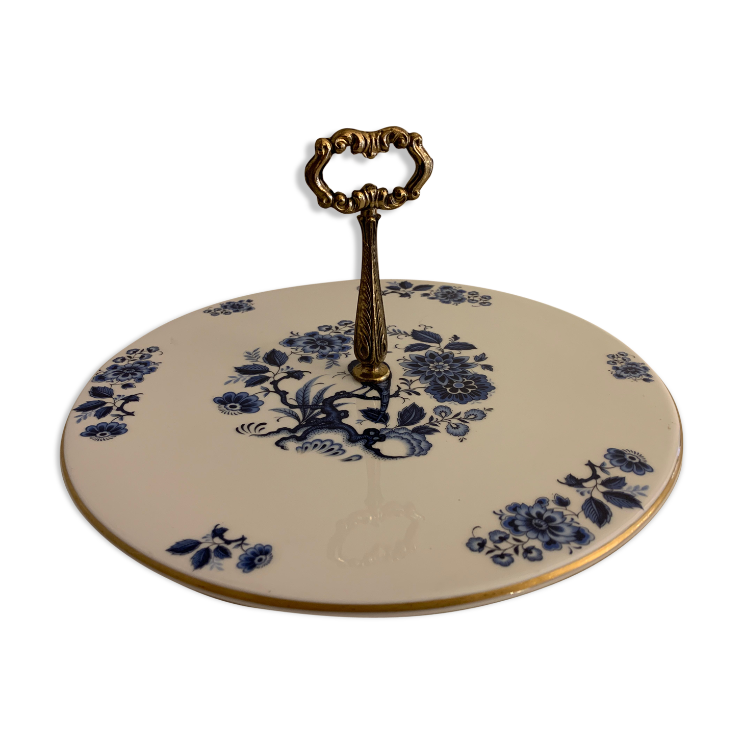 Limoges blue and white porcelain platter