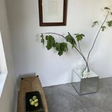 Oak and straw farm bench