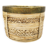 Gabriella Crespi style woven rattan basket