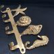 Coat rack or towel rack vintage bronze shells