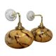 Pair of Art Deco wall sconces in marbled opaline