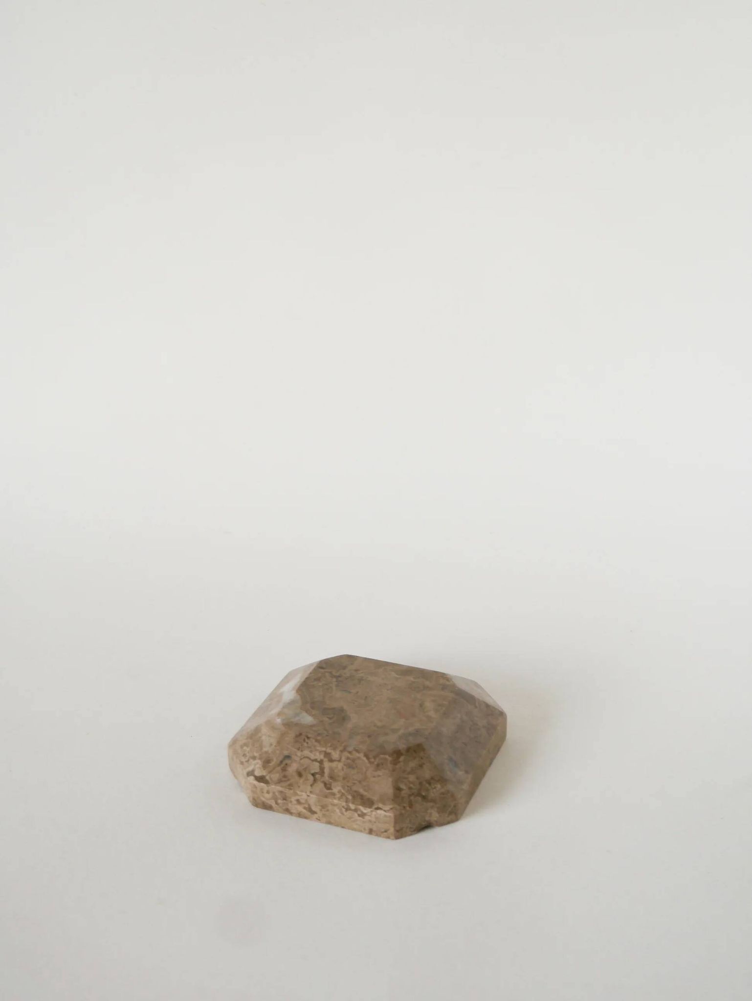 Marble ashtray, hexagonal shape, grey, 1970.