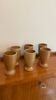 Set of 6 glasses / mugs in stoneware, vintage 1970.