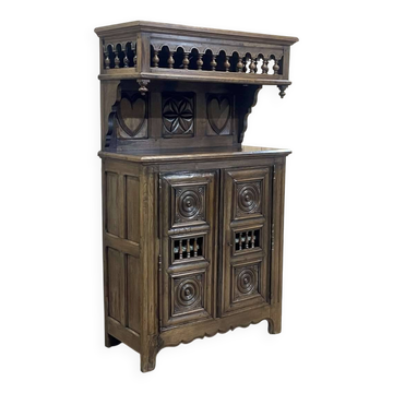 Buffet néo breton des années 50 en châtaignier