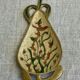 Enamelled brass pear cup