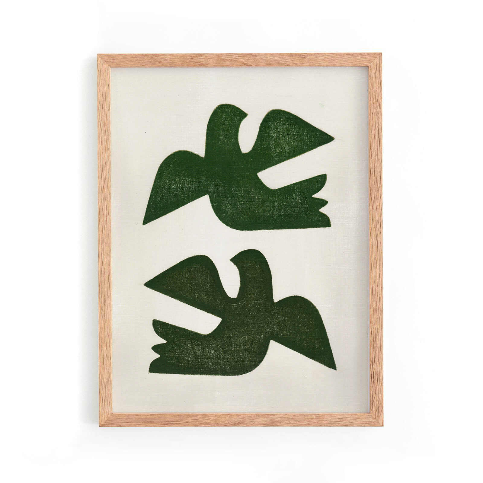 Peinture Birds - vert  émeraude - signée Eawy