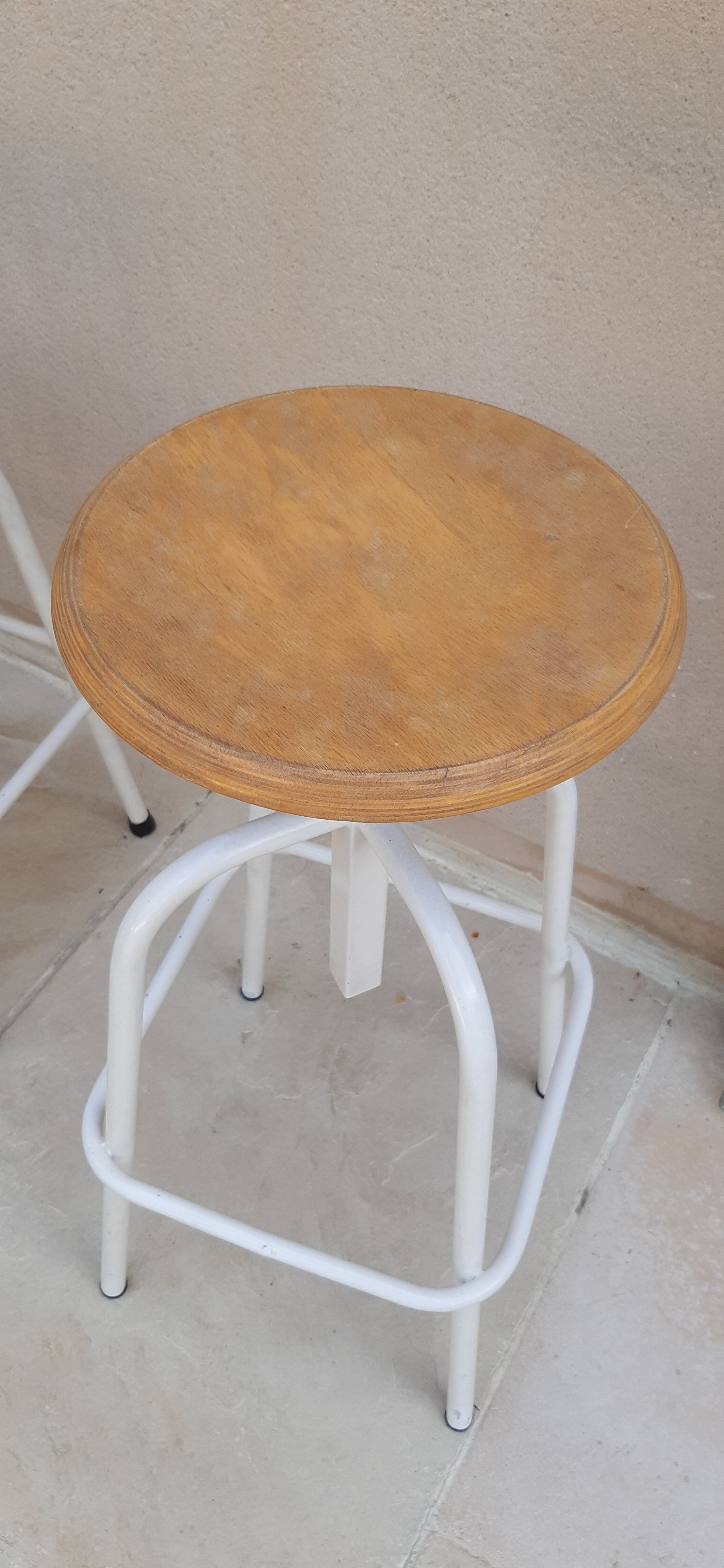 Vintage industrial screw stools