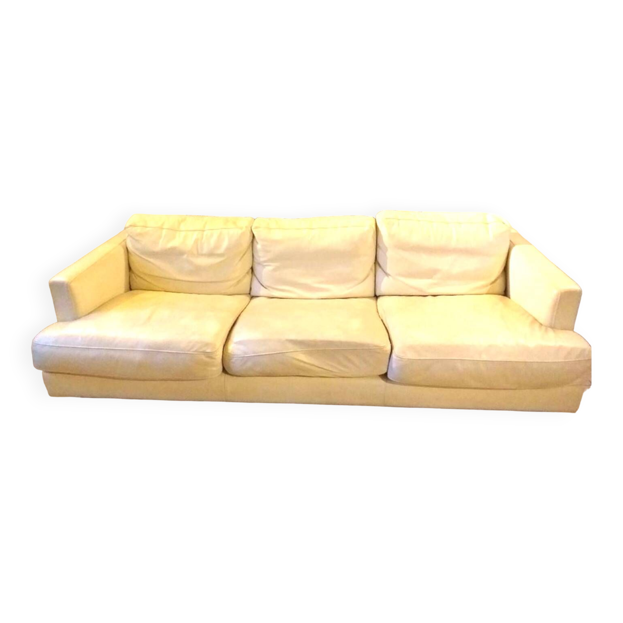 Roche Bobois 3-seater leather sofa
