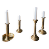 Set of old brass candlesticks