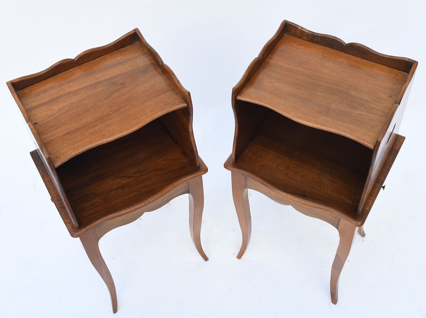 Pair of walnut bedsides