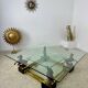 Old brass and gilded bronze table horses design from the 70s vintage Horses