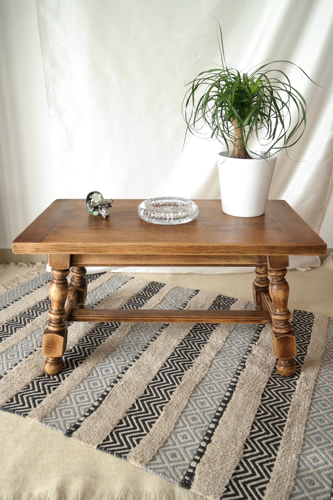 Country coffee table western vintage oak