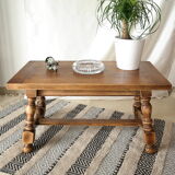 Country coffee table western vintage oak