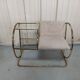 Bench armchair furniture chrome gold 70s