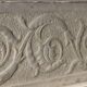 Ancient Renaissance fireplace lintel in pietra serena stone, 15th century.
