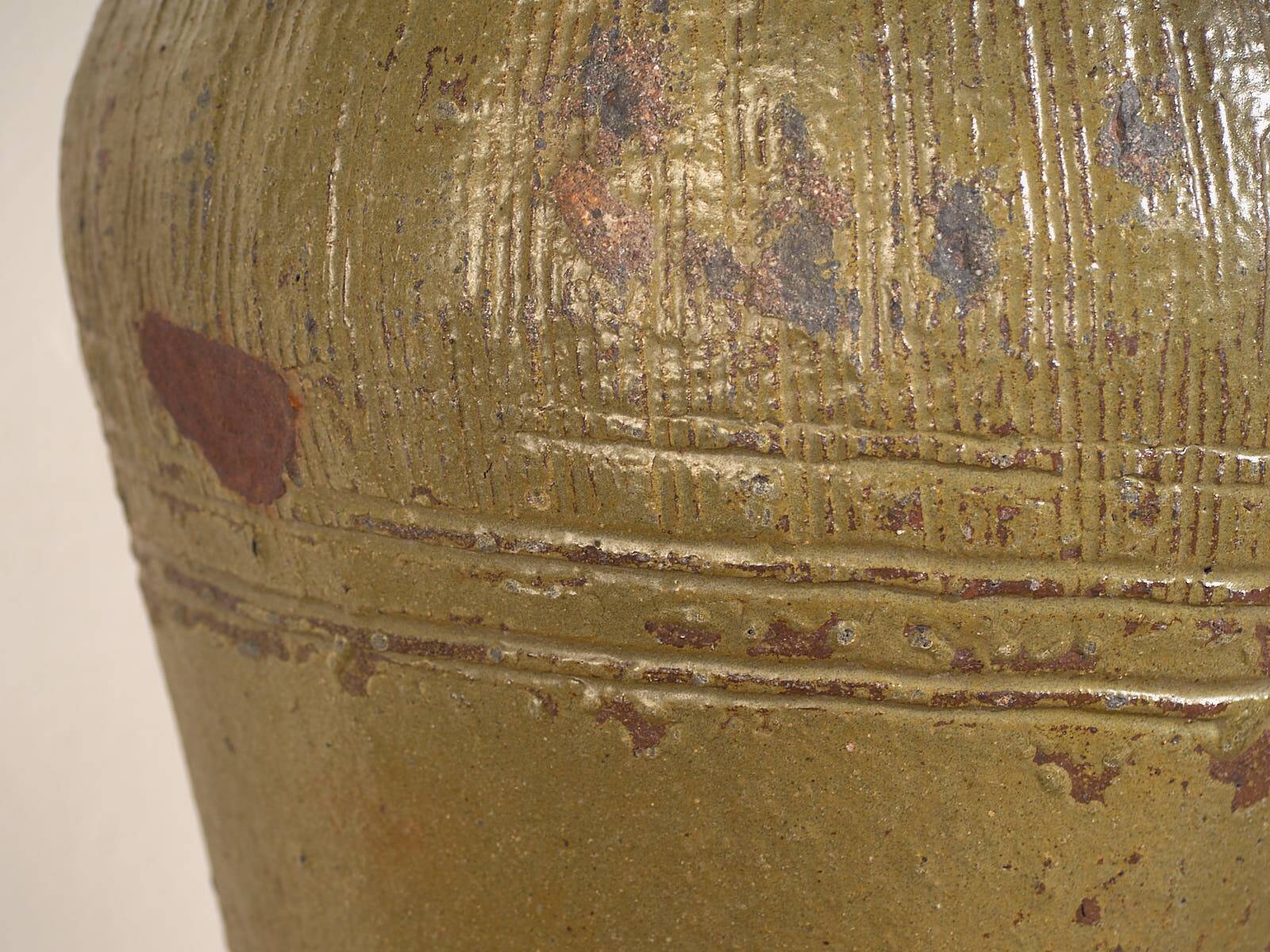 Antique Chinese Green Ceramic Vase (c.1900) #1