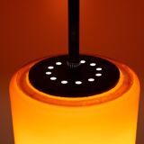 Dark red glass pendant light by Viktor Berndt for Flygsfors Sweden 1960s