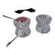 Pair of crystal glass table salt shakers - Circa 1950