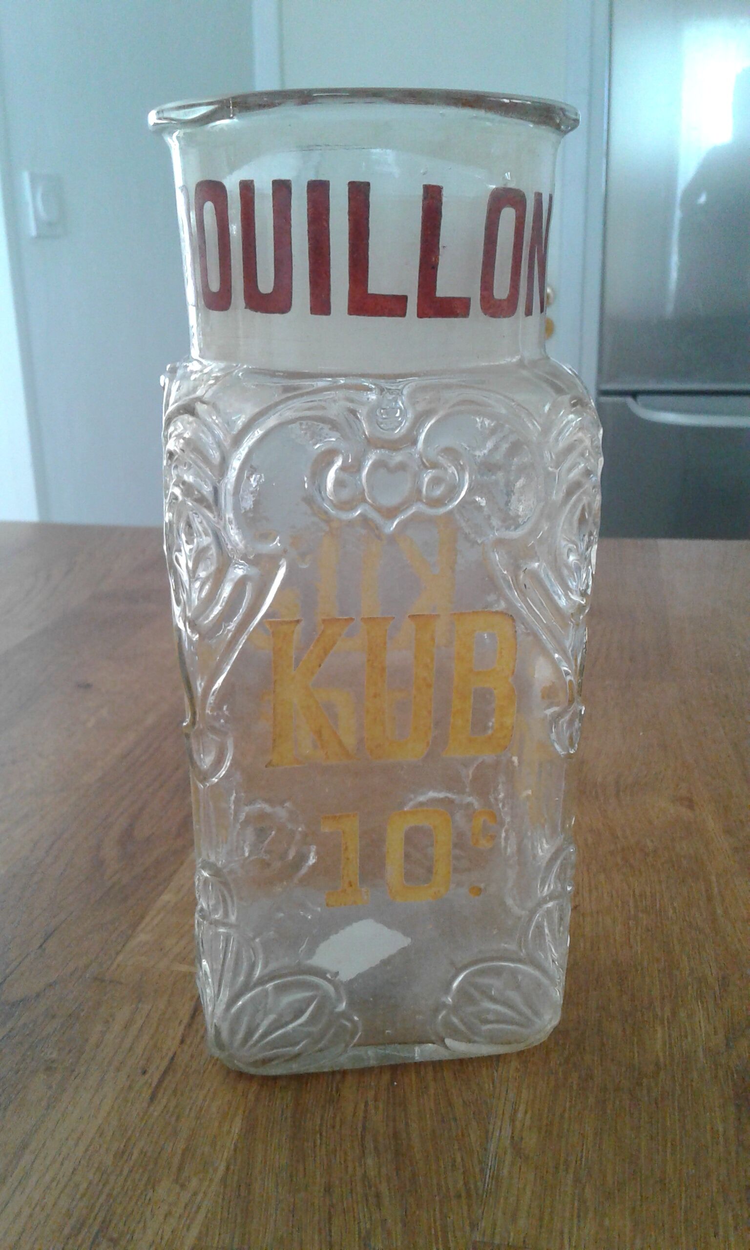 Pot en verre bouillon kub 1930/40