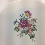 Round hollow dish made in France Digoin Sarreguemines Sevigne model
