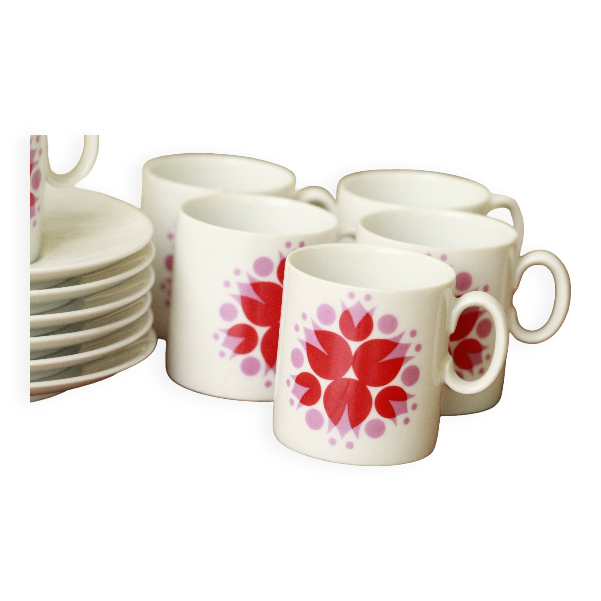 Set of 6 Thomas Germany coffee cups and 6 saucers.