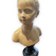 Bust of louise brongniart in patinated plaster after houdon