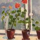 Original Swedish Oil On Panel – “Books And Blossoms” – Vintage & Framed – 91 × 77 Cm
