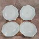 Set of 4 vintage blue marbled Arcopal deep plates.