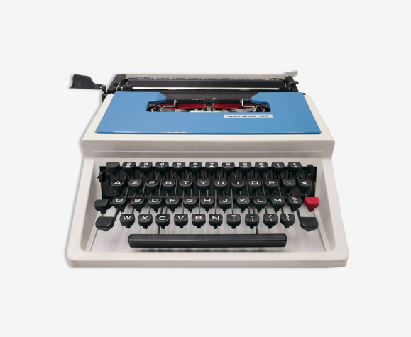 Machine à écrire Underwood 315 bleue révisée ruban neuf