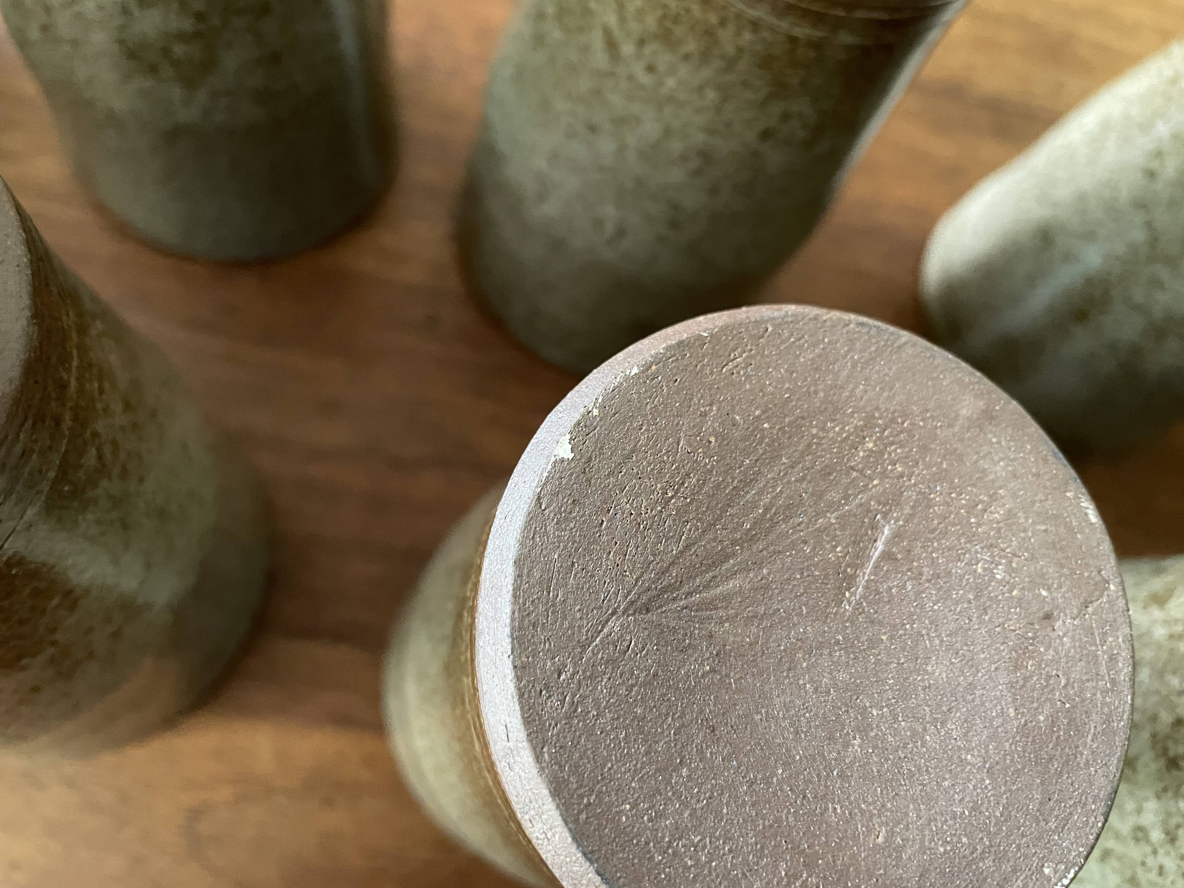 Mugs en grès émaillé vintage