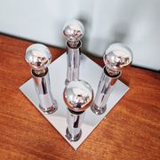 Space Age ceiling light in chrome metal, 1970s