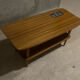 Scandinavian coffee table in teak and ceramic from the 1960s.