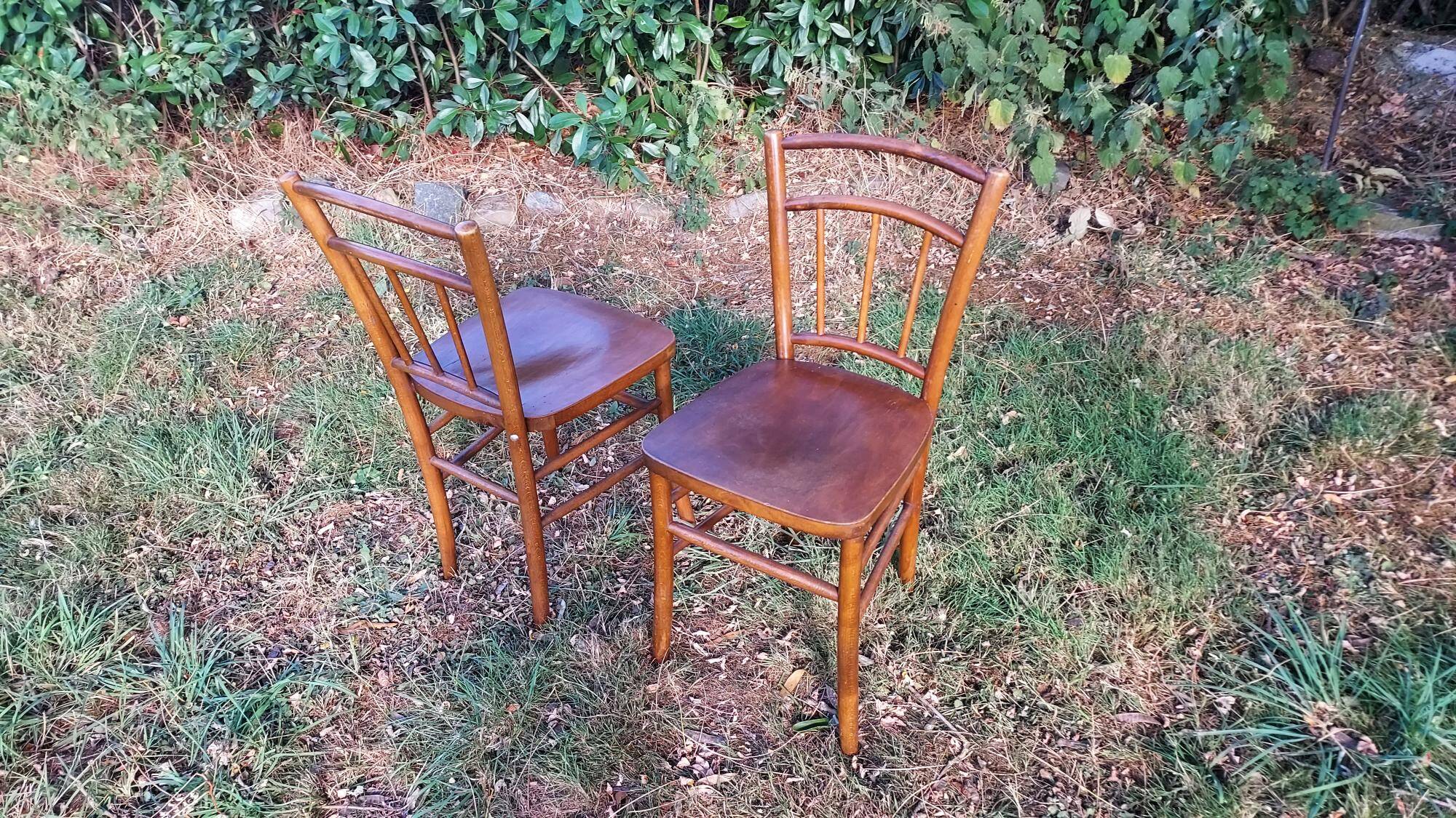 Set of four vintage bistro chairs