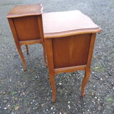 Pair of vintage oak bedside tables