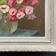 Oil on canvas still life by primo dolzan xxth bouquet of flowers